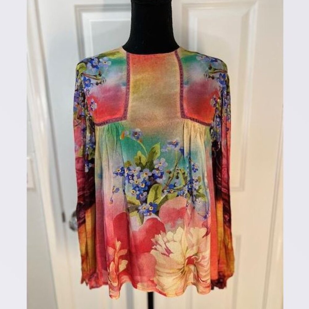 Bl-nk Miranda Peasant Blouse in Papaya from Anthropologie - Size XS - NWT - Picture 6 of 9